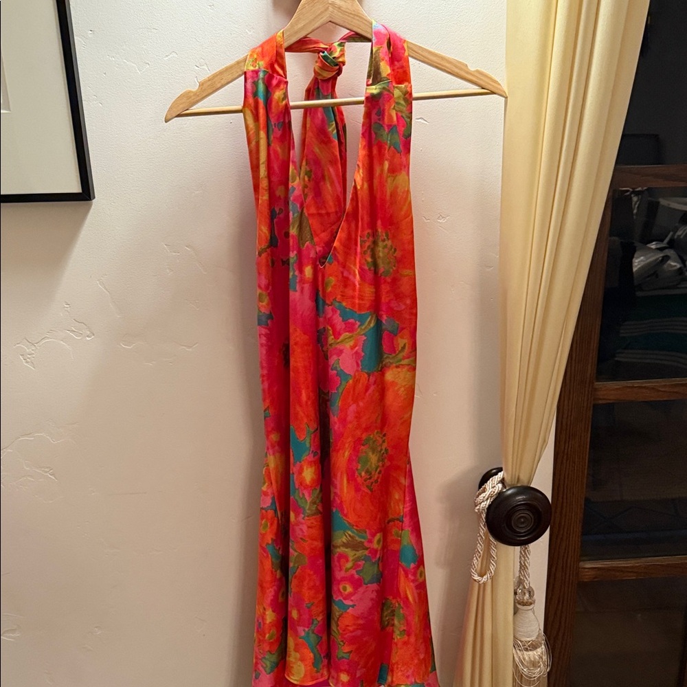 Show me your mumu Floral Sleeveless Dress halter top - Multicolor